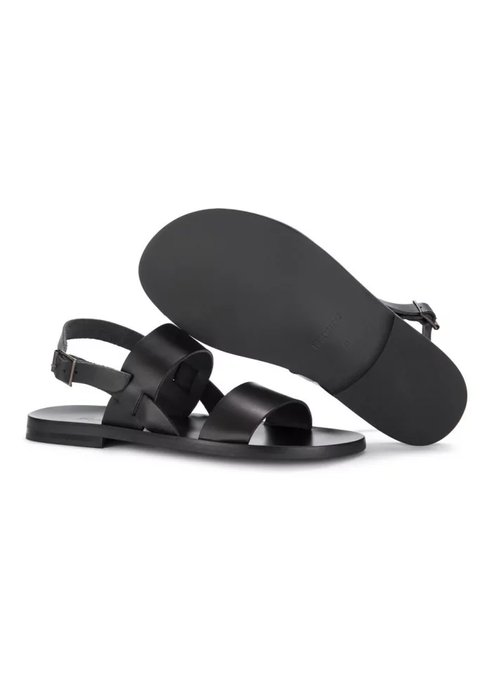 MANOVIA 52 | SANDALI CINTURINO PELLE NERO Moda