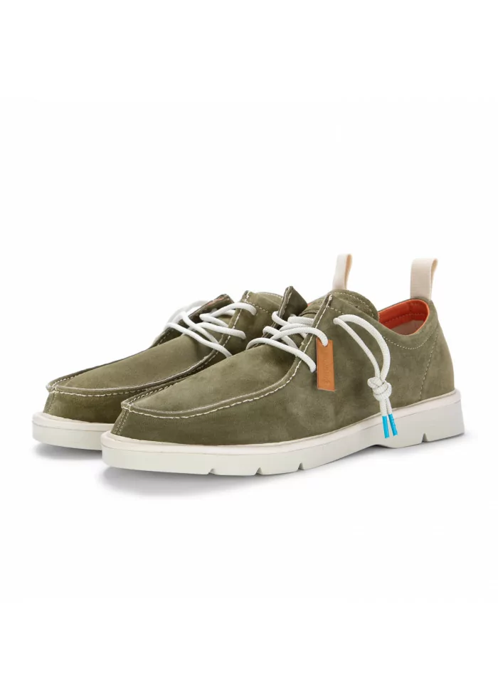 PANCHIC | SCARPE ALLACCIATE CAMOSCIO VERDE SALVIA
