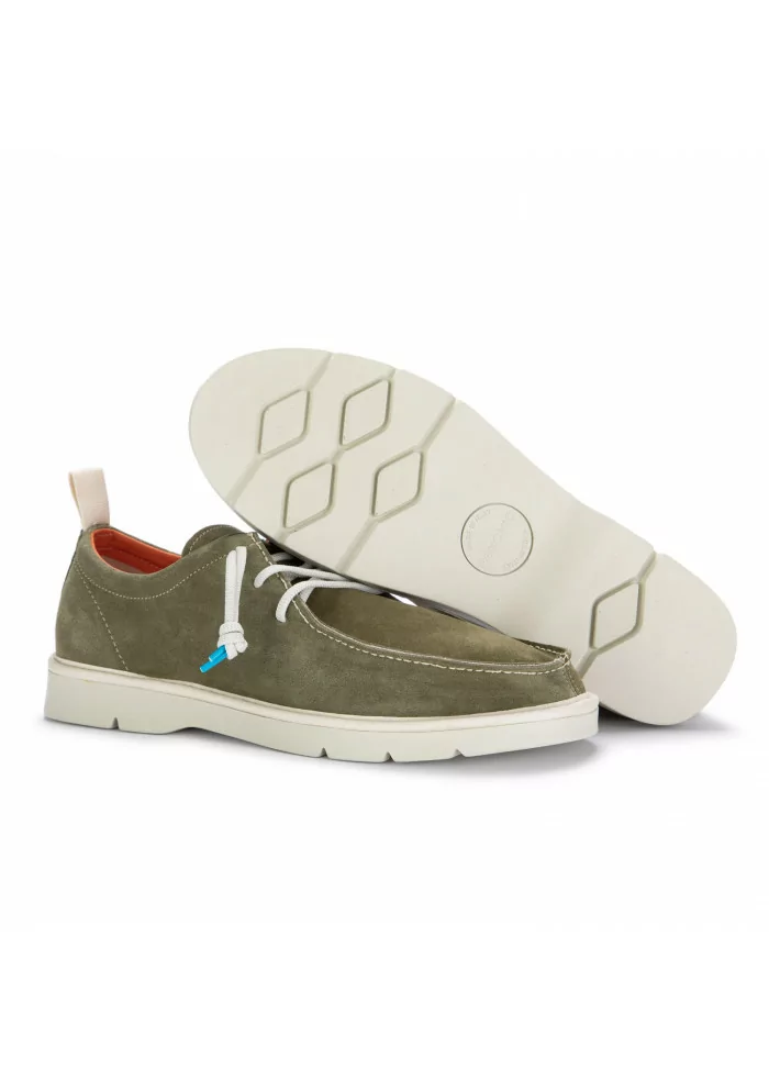 PANCHIC | SCARPE ALLACCIATE CAMOSCIO VERDE SALVIA In Linea
