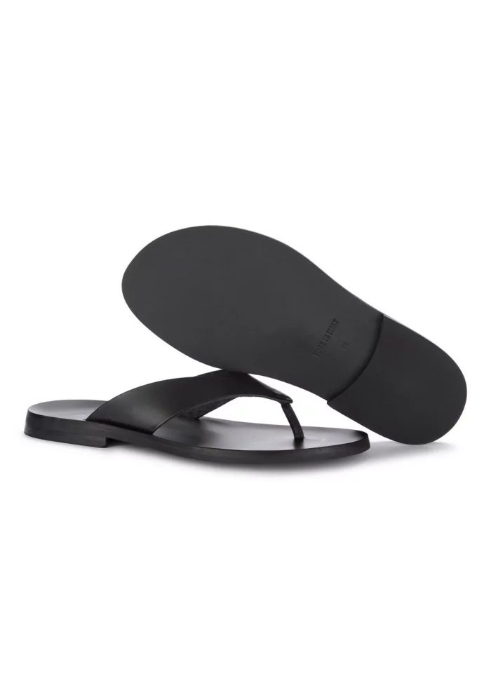 MANOVIA 52 | SANDALI INFRADITO PELLE NERO Pezzi Unici