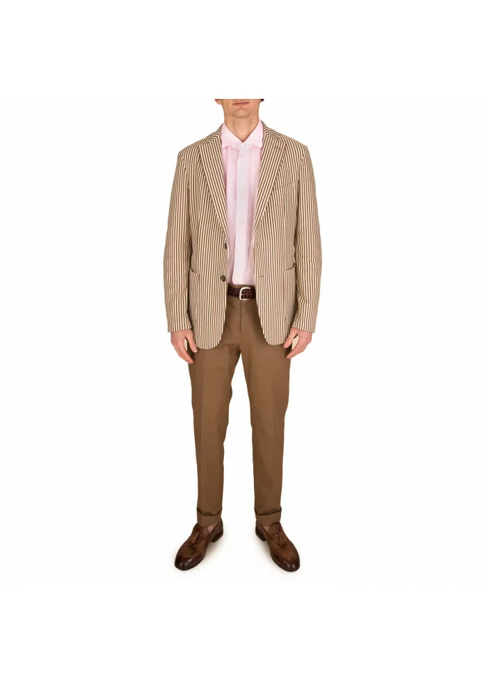 OUT/FIT | PANTALONI SOLDI COTONE MARRONE TABACCO Qualità Garantita
