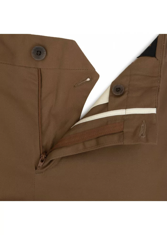 OUT/FIT | PANTALONI SOLDI COTONE MARRONE TABACCO Qualità Garantita