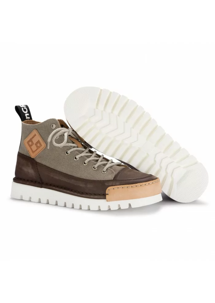 BNG REAL SHOES | SNEAKERS LA MOKA CANVAS HIGH MARRONE CACHI Affare Del Giorno