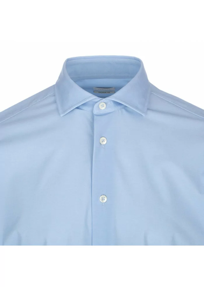 TRAIANO | CAMICIA ROSSINI RADICAL FIT AZZURRO Consegna Veloce