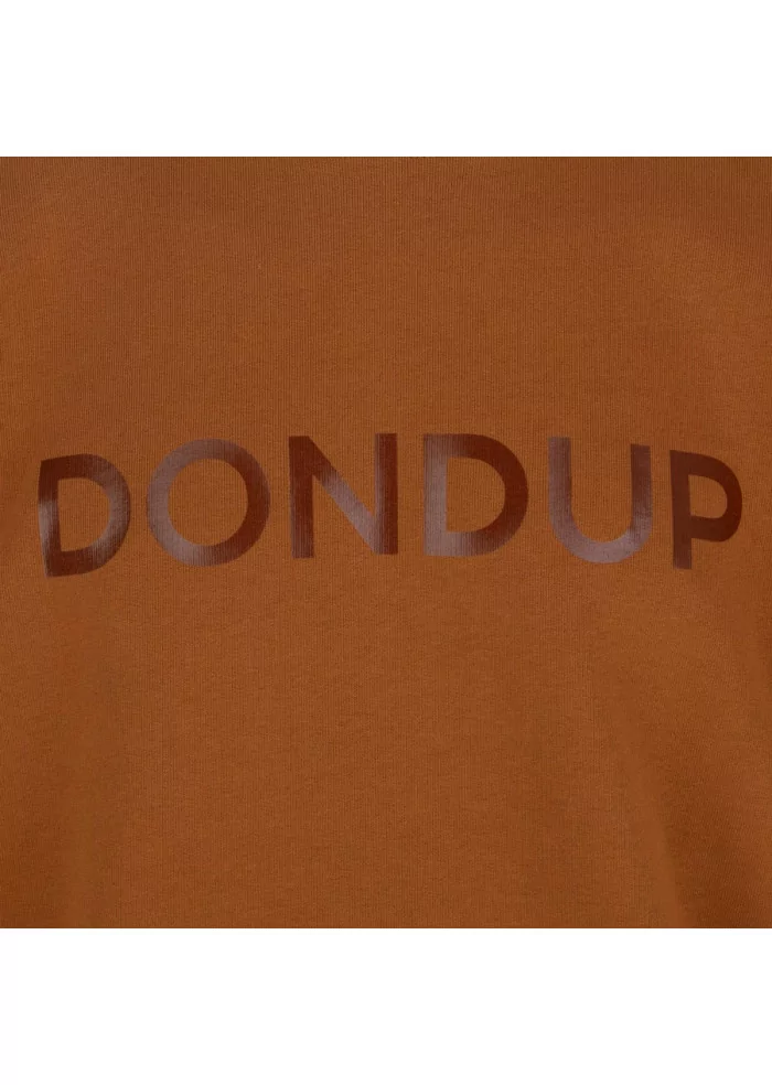DONDUP | FELPA REGULAR LOGO MARRONE In Saldo