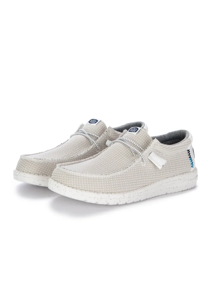HEY DUDE | SCARPE BASSE WALLY SPORT MESH BIANCO Nuovo