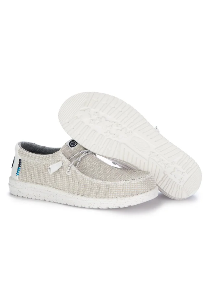 HEY DUDE | SCARPE BASSE WALLY SPORT MESH BIANCO Nuovo