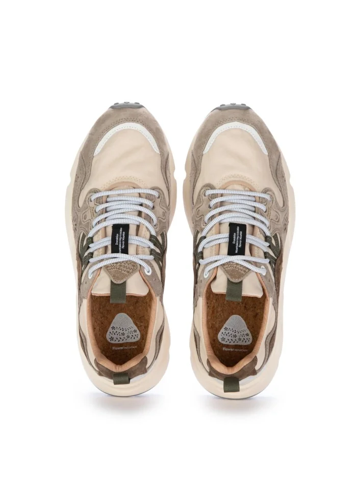 FLOWER MOUNTAIN | SNEAKERS YAMANO 3 BEIGE MARRONE Qualità