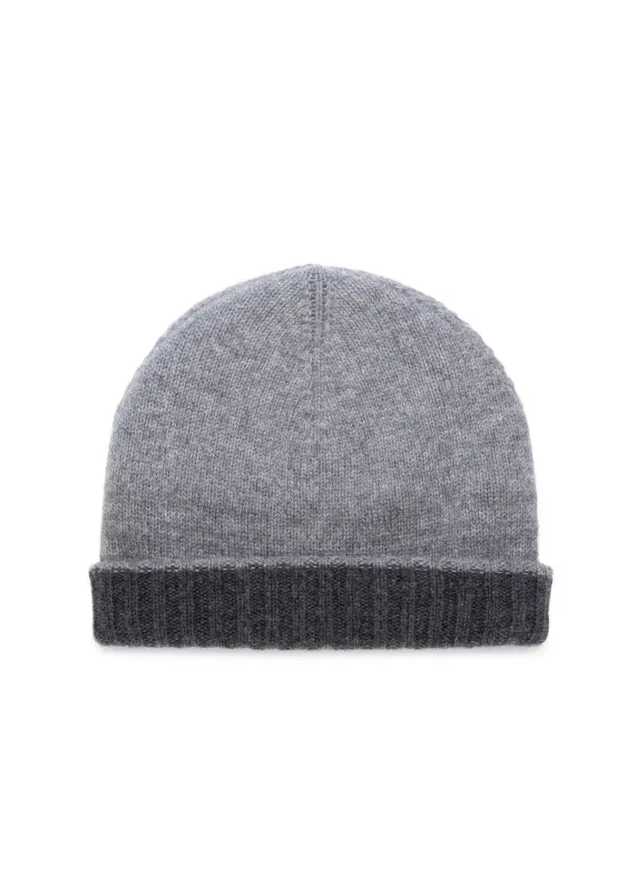 RIVIERA CASHMERE | BERRETTO DOUBLEFACE GRIGIO Negozi Online