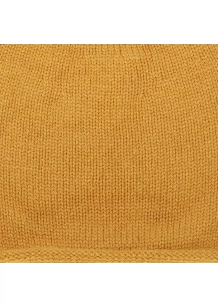 RIVIERA CASHMERE | BERETTO CASHMERE RASATO GIALLO Shopping Online