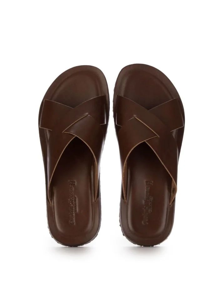 CUOIERIA TOSCANA | SANDALI DIVE COGNAC MARRONE Offerta