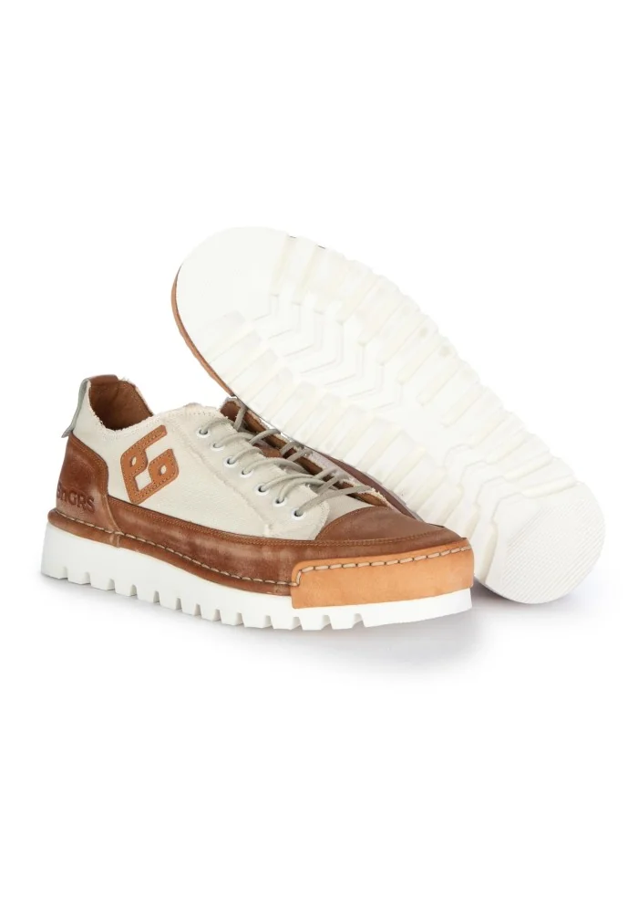 BNG REAL SHOES | SNEAKERS LA NOCCIOLA BIANCO MARRONE Vendita Calda