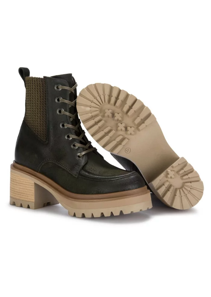 MJUS | STIVALETTI TACCO CAMOSCIO VERDE SCURO Fino Al -60%