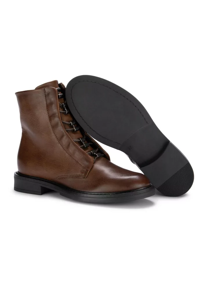 MJUS | STIVALETTI ALLACCIATI ZIP PELLE MARRONE Shopping Online