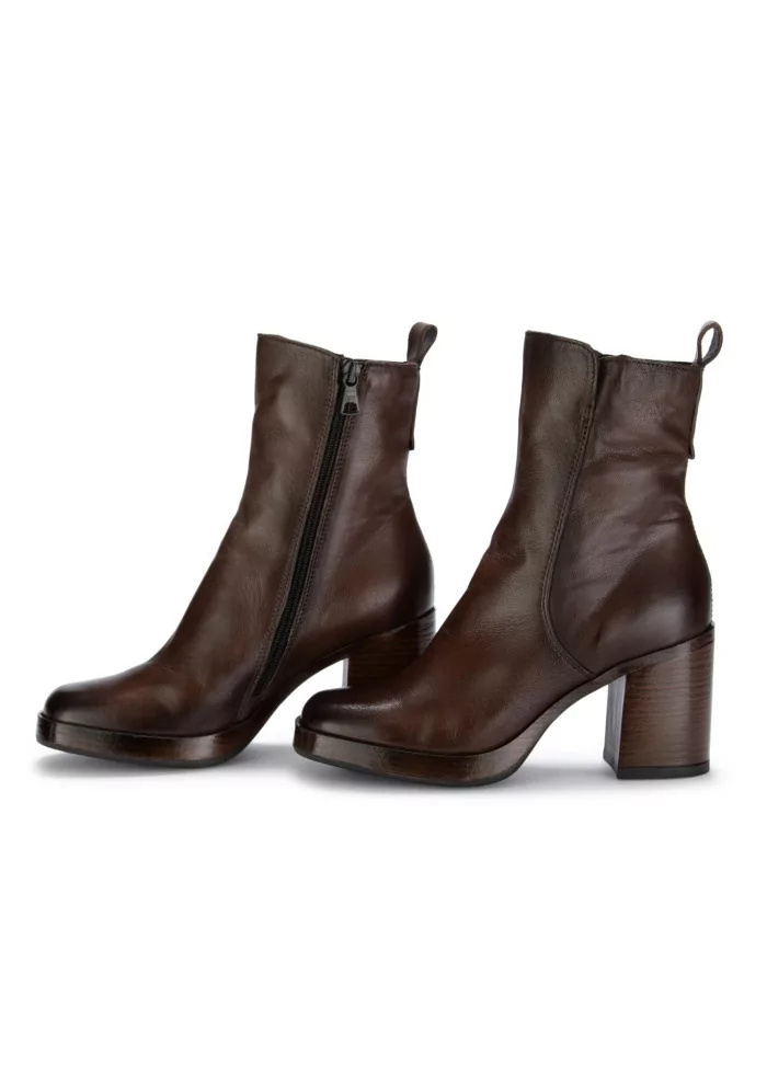MJUS | STIVALETTI CON TACCO PELLE MARRONE CIOCCOLATO Convenienza
