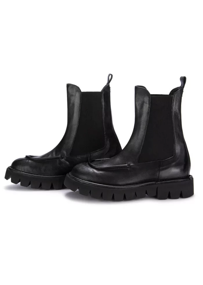 ERNESTO DOLANI | STIVALETTI CHUNKY PELLE NERO Offerte