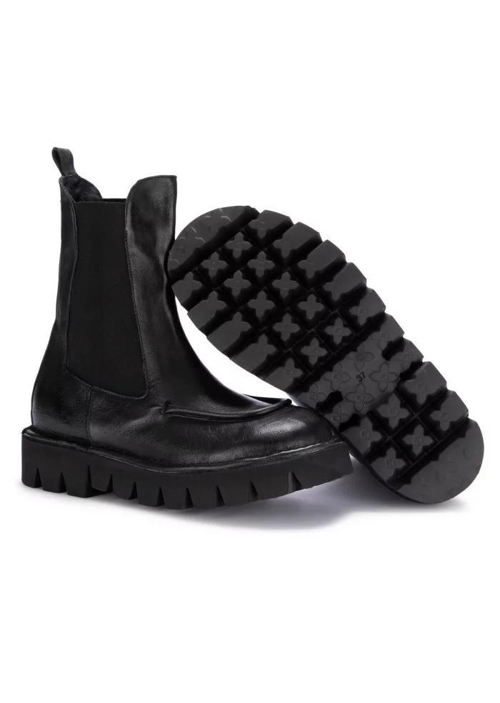 ERNESTO DOLANI | STIVALETTI CHUNKY PELLE NERO Offerte