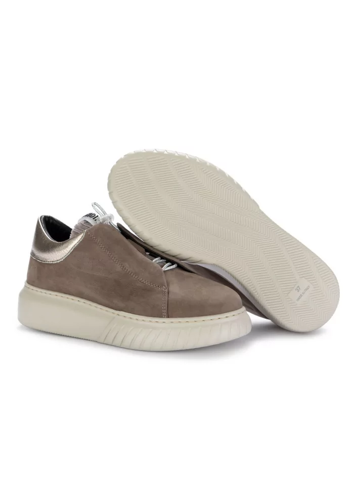 ANDIA FORA | SNEAKERS LIBI PY PELLE NABUK GRIGIO SMOG Vendita Calda
