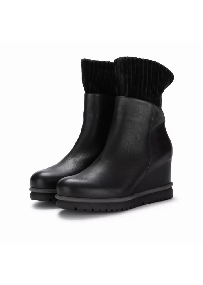 PATRIZIA BONFANTI | STIVALETTI JUN PELLE VELLUTO NERO Saldi Di Fabbrica