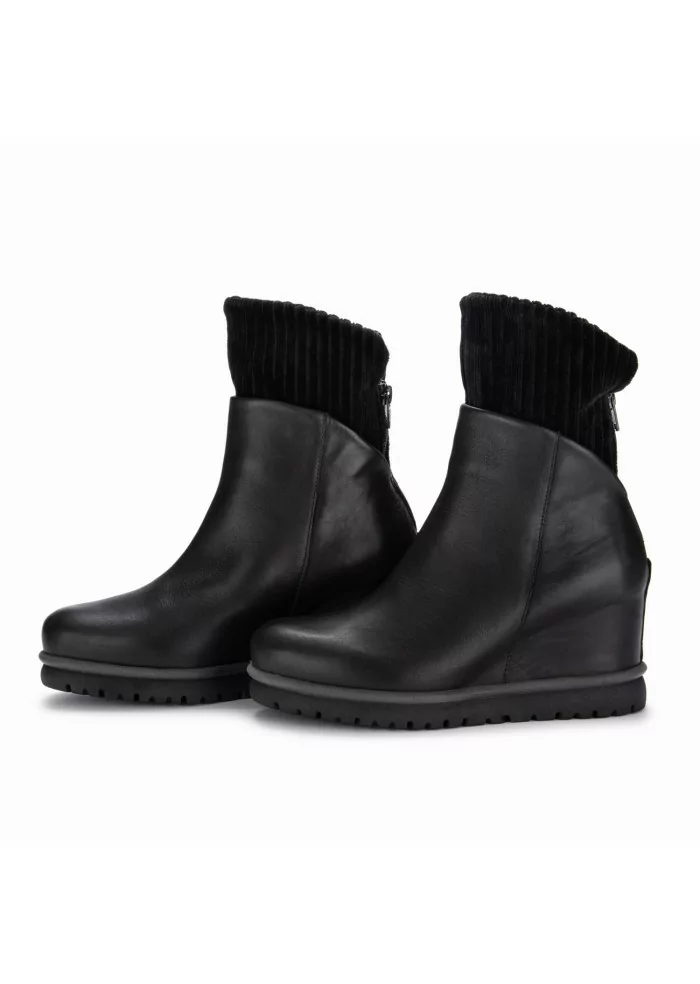PATRIZIA BONFANTI | STIVALETTI JUN PELLE VELLUTO NERO Saldi Di Fabbrica