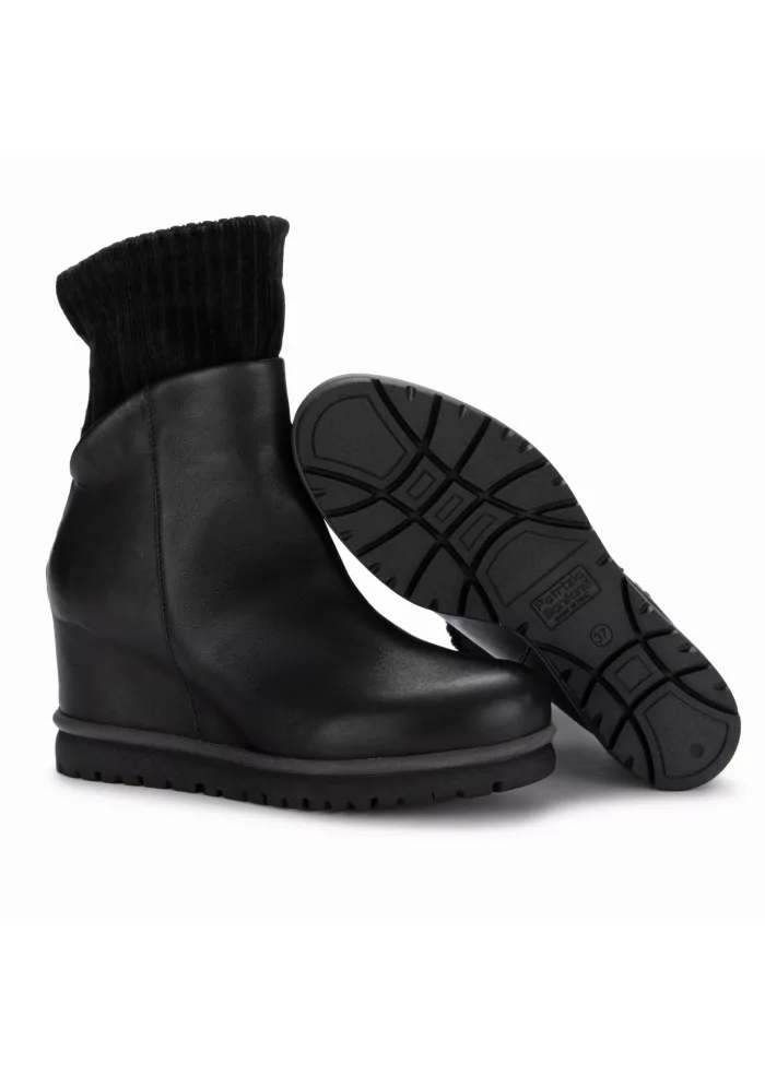 PATRIZIA BONFANTI | STIVALETTI JUN PELLE VELLUTO NERO Saldi Di Fabbrica