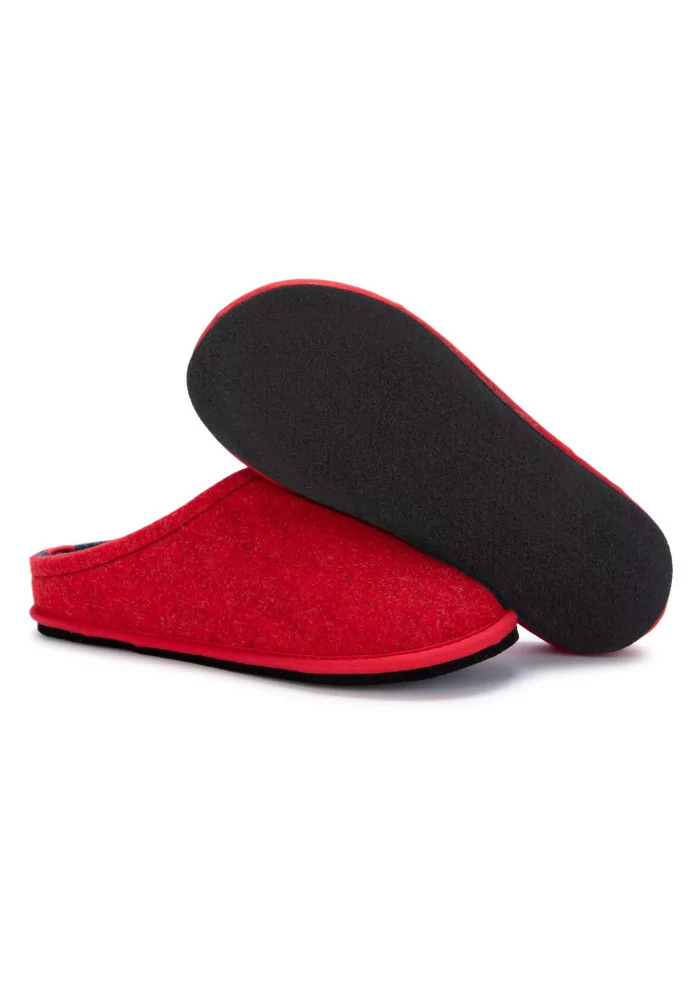 LÖWENWEISS | PANTOFOLE FELTRO DI LANA ROSSO BLU In Linea