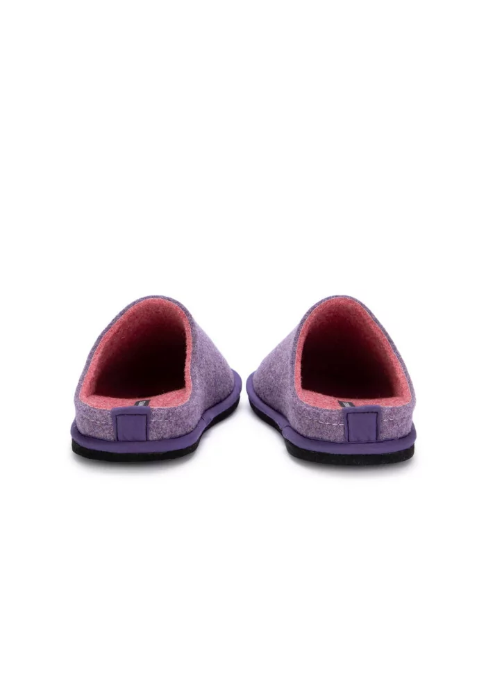 LÖWENWEISS | PANTOFOLE FELTRO DI LANA LILLA ROSA Spedizione Gratuita