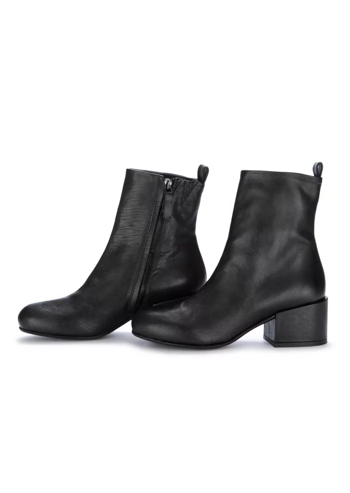 VICOLO 8 | STIVALETTI CON TACCO PELLE LAVATA NERO Sottocosto