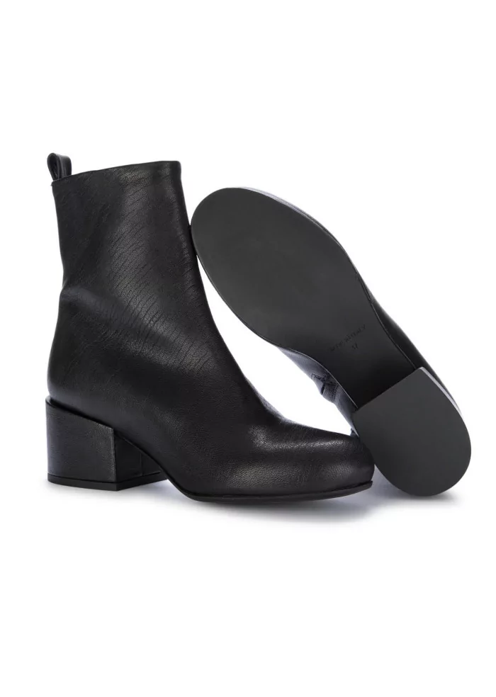 VICOLO 8 | STIVALETTI CON TACCO PELLE LAVATA NERO Sottocosto