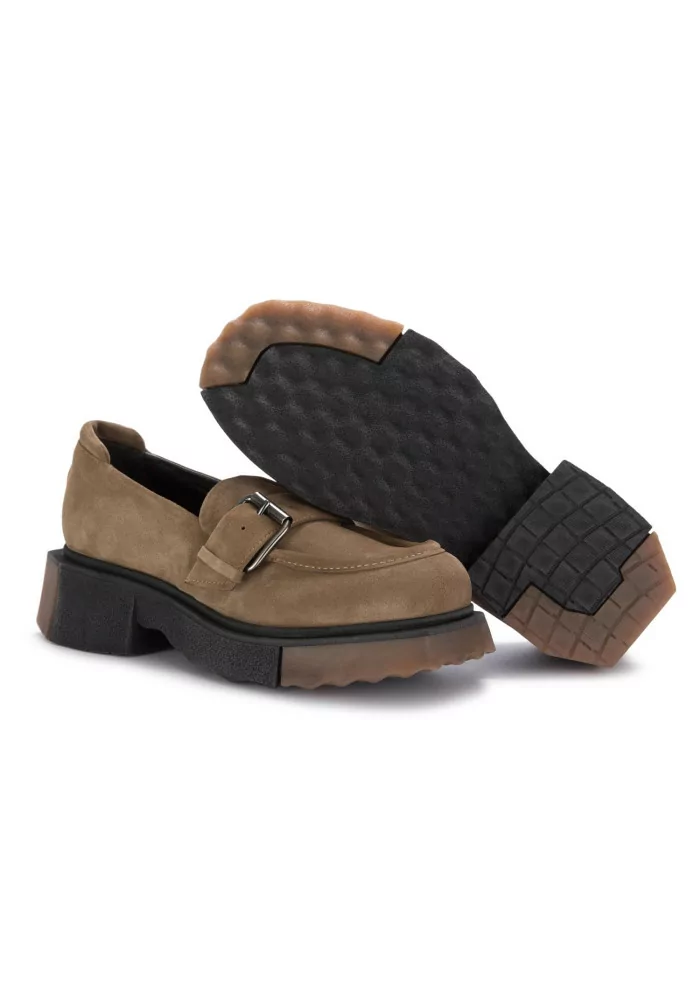 VICOLO 8 | MOCASSINI CHUNKY CAMOSCIO MARRONE Novità