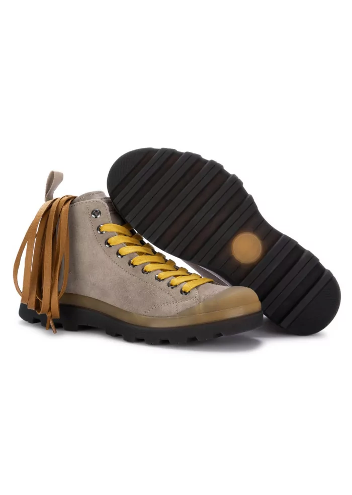 PANCHIC | STIVALETTI ALLACCIATI CAMOSCIO GRIGIO CHIARO Presa