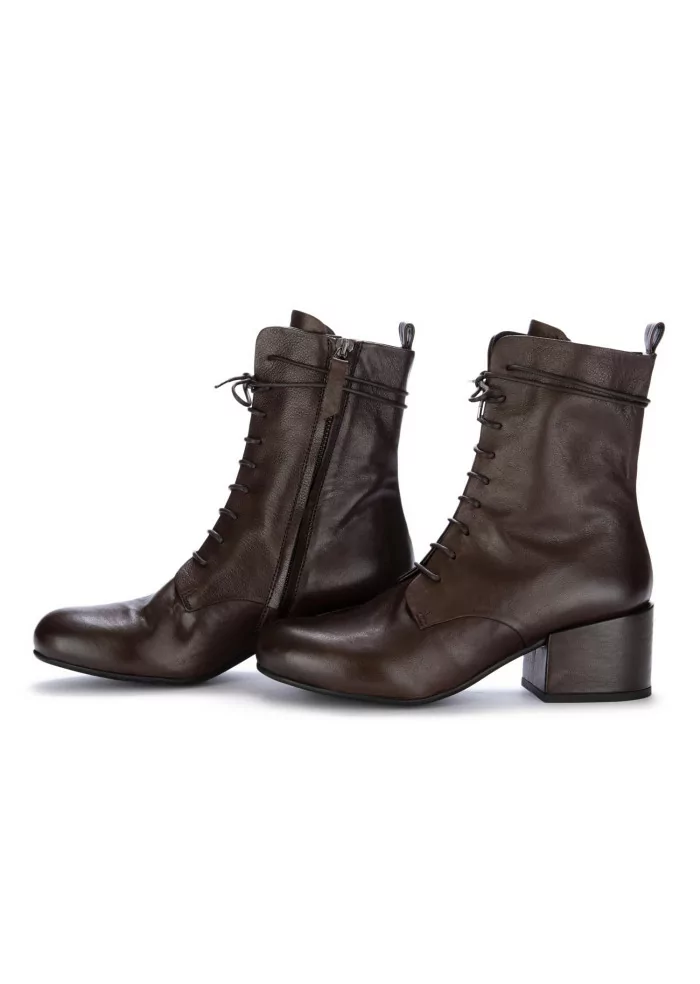 VICOLO 8 | STIVALETTI CON TACCO LACCI PELLE MARRONE Saldi
