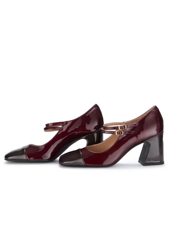 IL BORGO FIRENZE | SCARPE CON TACCO MARRONE BORDEAUX Nuova
