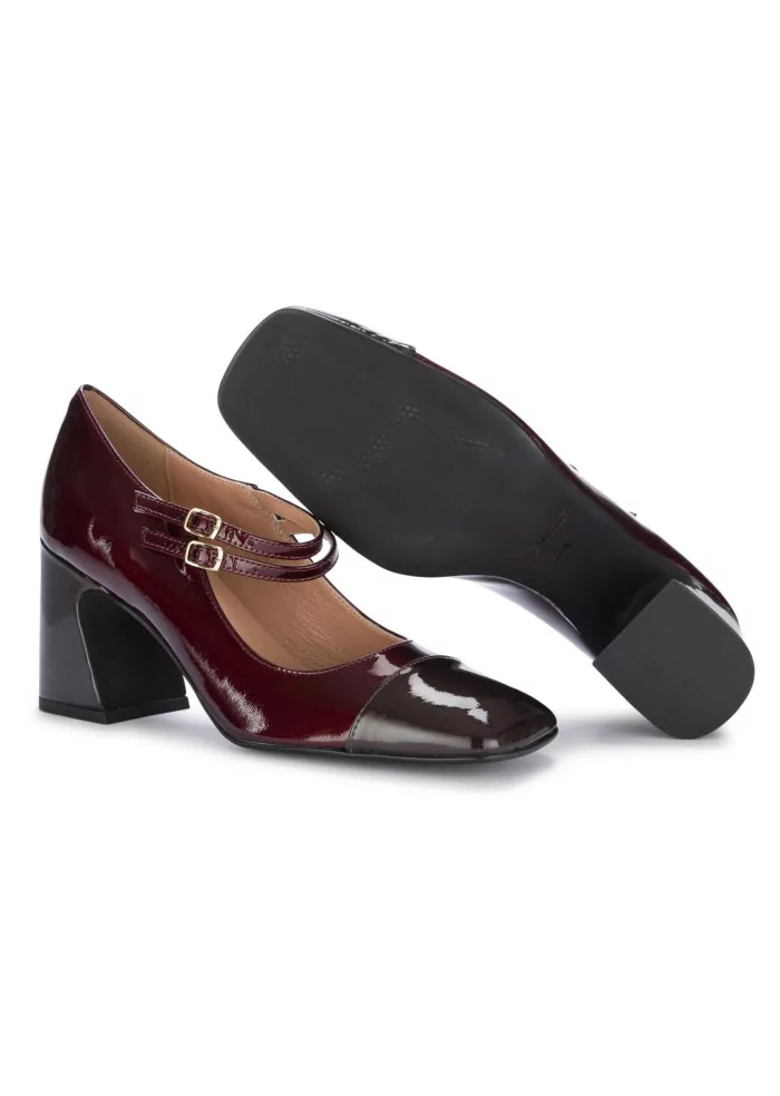 IL BORGO FIRENZE | SCARPE CON TACCO MARRONE BORDEAUX Nuova