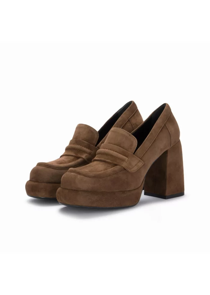 POESIE VENEZIANE | SCARPE TACCO CAMOSCIO MARRONE