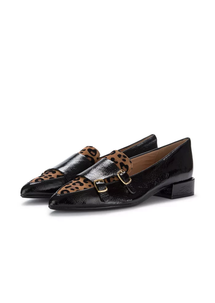 IL BORGO FIRENZE | SCARPE BASSE PELLE NERO LEOPARDATO Black Friday