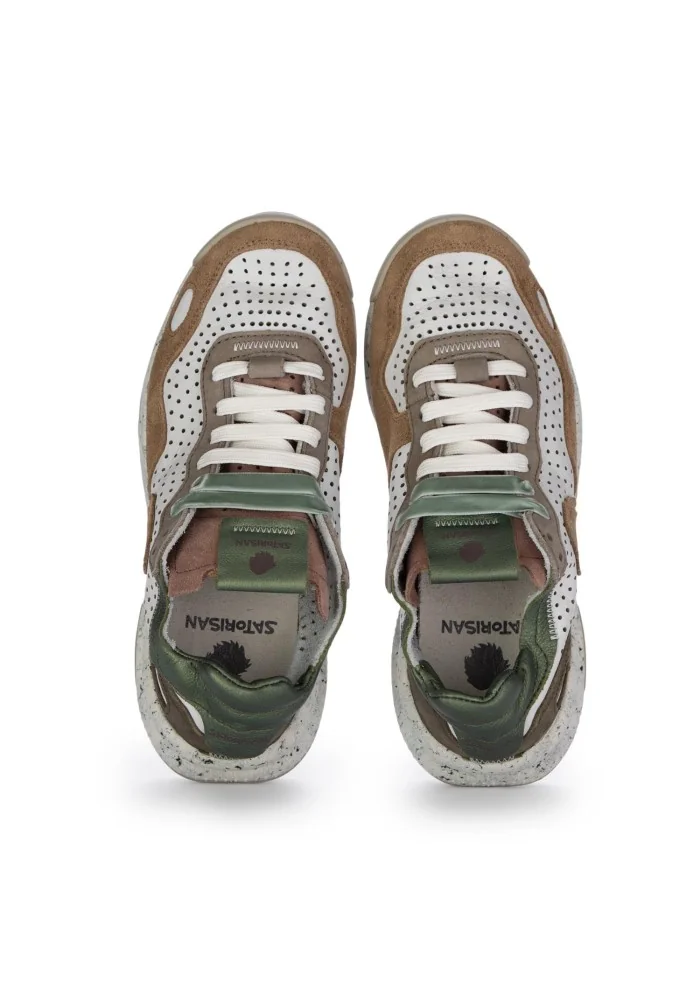 SATORISAN | SNEAKERS CHACRONA BIANCO MARRONE Offerta per la Festa della Mamma
