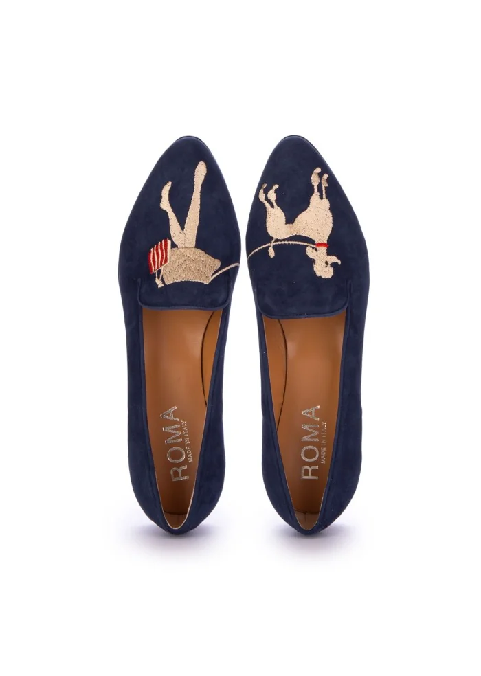 ROMA | BALLERINE TIFFANY CAMOSCIO BLU Offerta temporanea