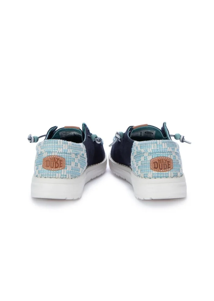 HEY DUDE | SCARPE BASSE WENDY FUNK JACQUARD BLU Liquidazione