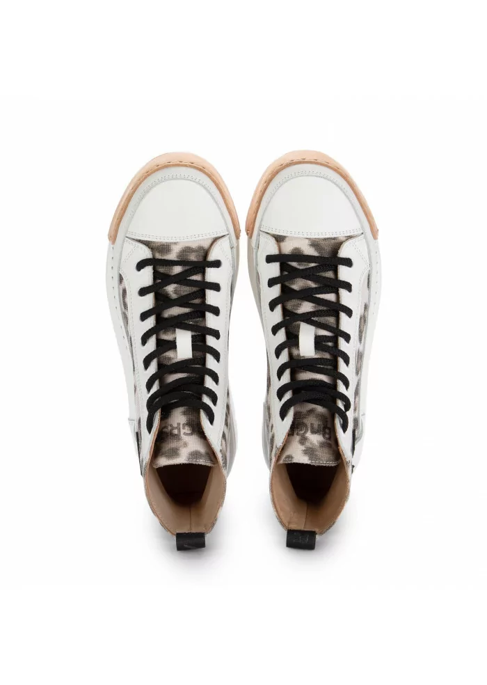 BNG REAL SHOES | SNEKAERS ALTE "LA LEO BLACK" BIANCO MACULATO Fino al 50% di sconto