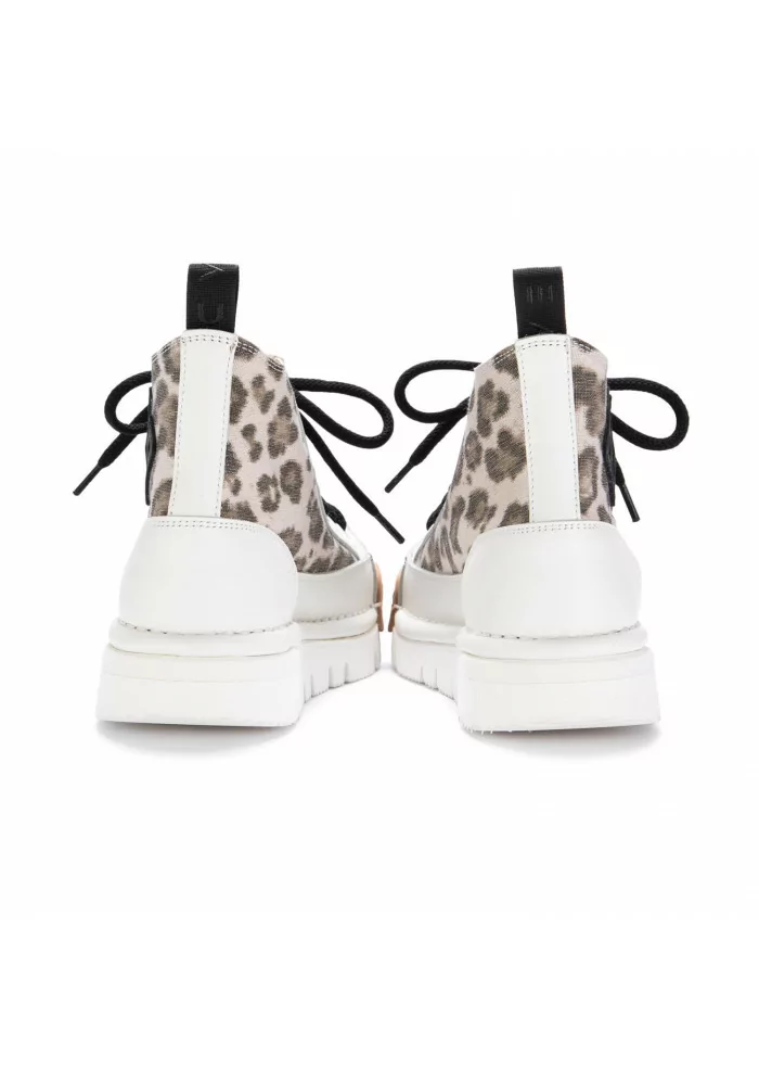 BNG REAL SHOES | SNEKAERS ALTE "LA LEO BLACK" BIANCO MACULATO Fino al 50% di sconto