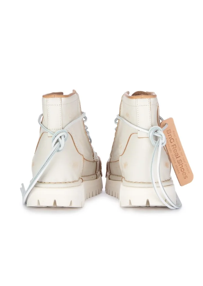 BNG REAL SHOES | SNEAKERS BIKER LA YANKEE CAFFELATTE BIANCO Black Friday Prezzi