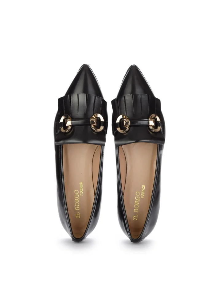 IL BORGO FIRENZE | SCARPE BASSE FRANGE ABRASIVATO NERO Italia