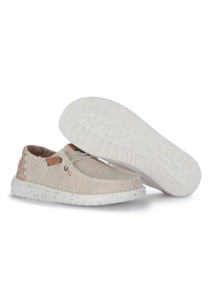 HEY DUDE | SCARPE BASSE WENDY HEATHERED SLUB TROPICAL BEIGE Acquista Ora