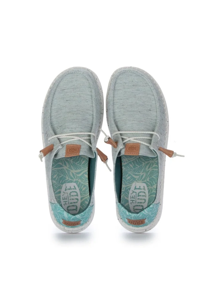 HEY DUDE | SCARPE BASSE WENDY HEATHERED SLUB TROPICAL TURCHESE Consegna Veloce