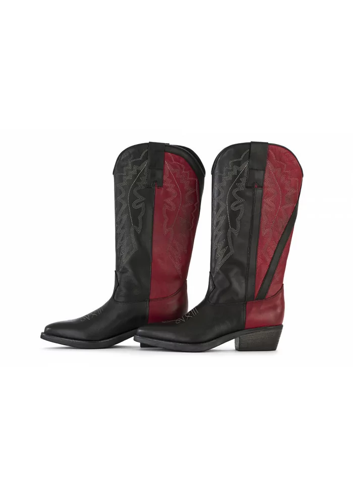 STIVALI COWBOY DONNA POESIE VENEZIANE | JSAA1 VELVET NERO BORDEAUX Offerte