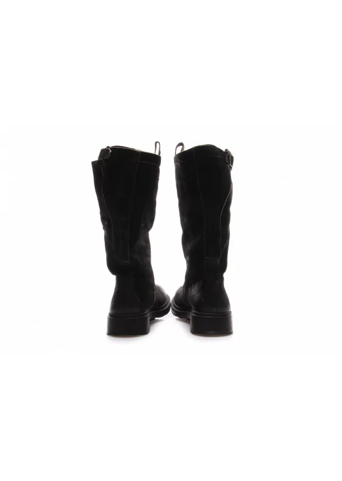SCARPE DONNA STIVALI TRONCHETTO PELLE NERO MANOVIA 52 Vendite Flash