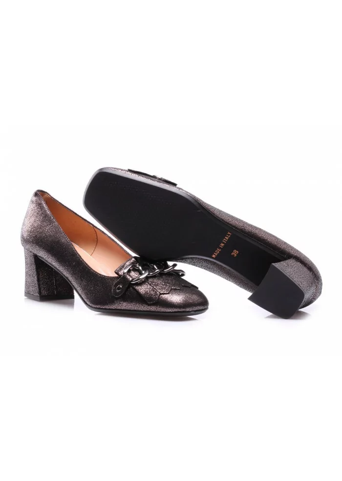 MANOVIA 52 | SCARPA TACCO CON FRANGE METALLIZZATO Sconto di tempo limitato