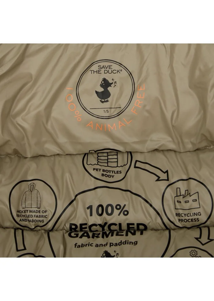 SAVE THE DUCK | PIUMINO LOVE19 COSMARY BEIGE Flash Sale