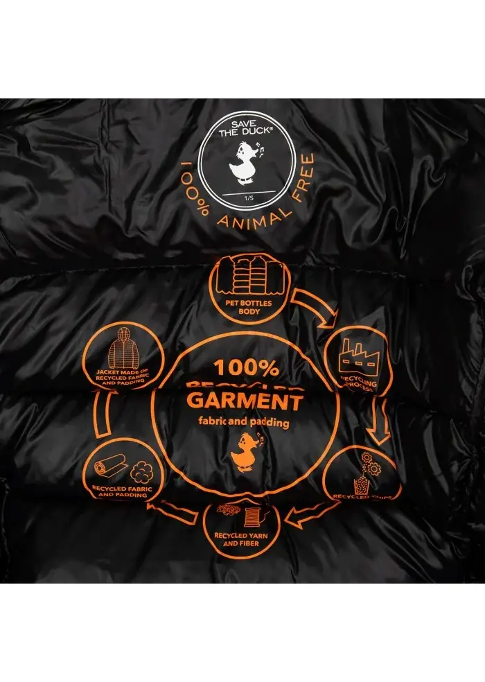 SAVE THE DUCK | PIUMINO LOVE19 COSMARY ARANCIONE Fornitura limitata